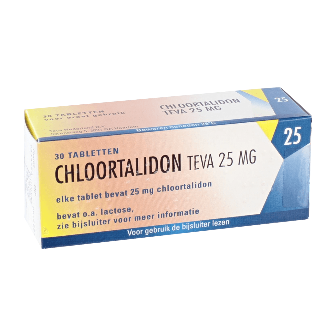 Chloortalidon Teva 25mg 30tb