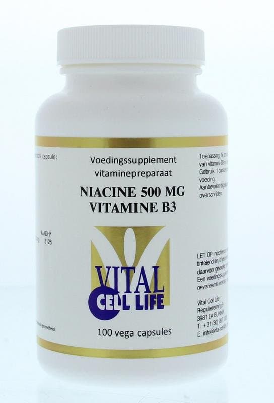 Vital Cell Life Vitamine B3 niacine 500 mg 100vc