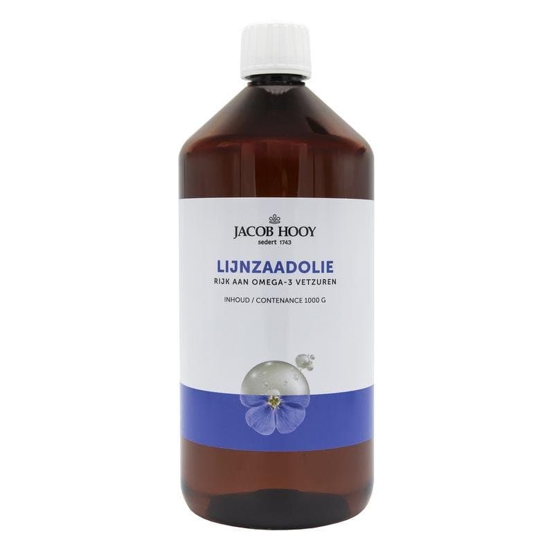 Jacob Hooy Lijnzaad olie inwendig koudgeperst 1000ml