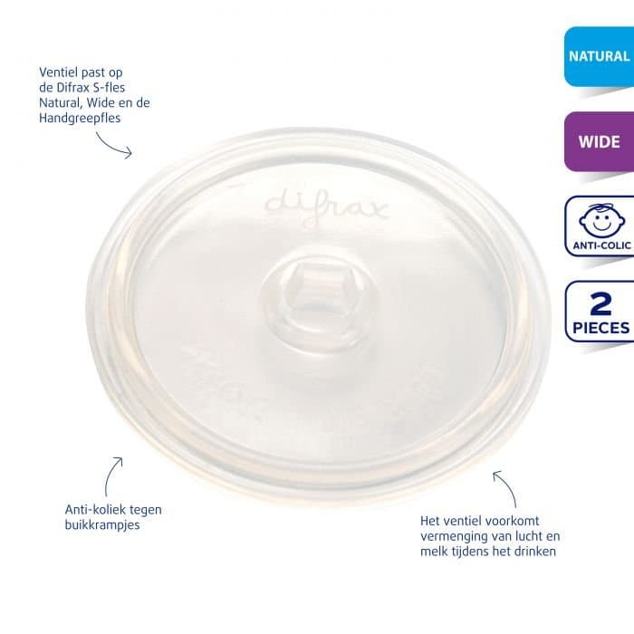 Difrax S-fles ventiel 2st