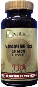 Artelle Vitamine D3 25mcg 100sft