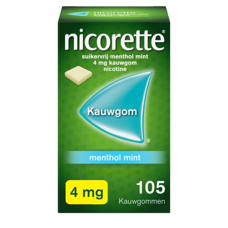 Nicorette Kauwgom 4mg menthol mint 105st