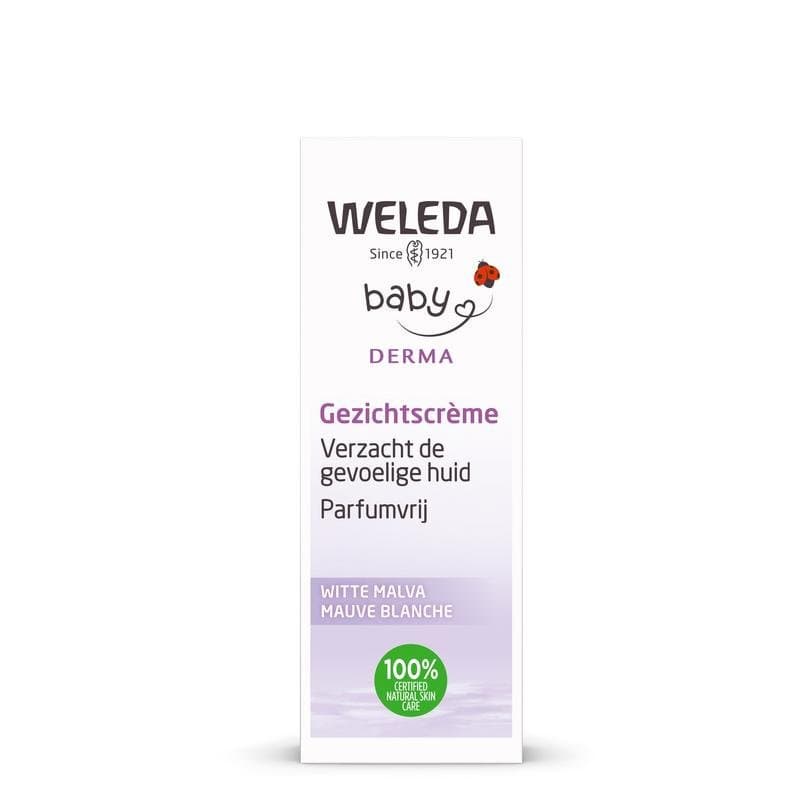 Weleda Baby witte malva sensitive gezichtscreme 50ml