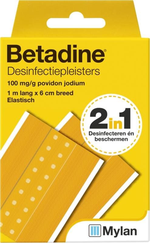 Betadine Desinfecterende pleister 1m x 6cm 1st