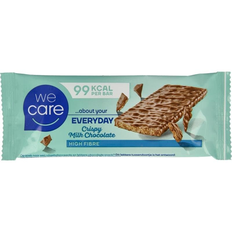 Wecare Reep crispy melkchocolade 20g