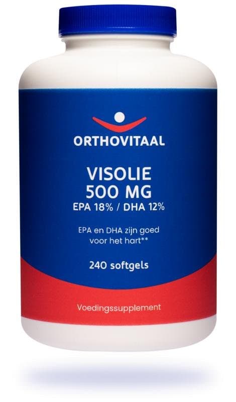 Orthovitaal Visolie 500mg EPA 18% DHA 12% 240sft