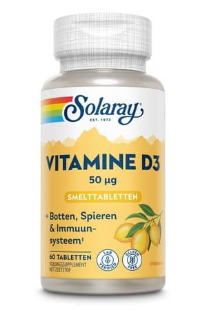 Solaray Vitamine D3 50mcg 60tb