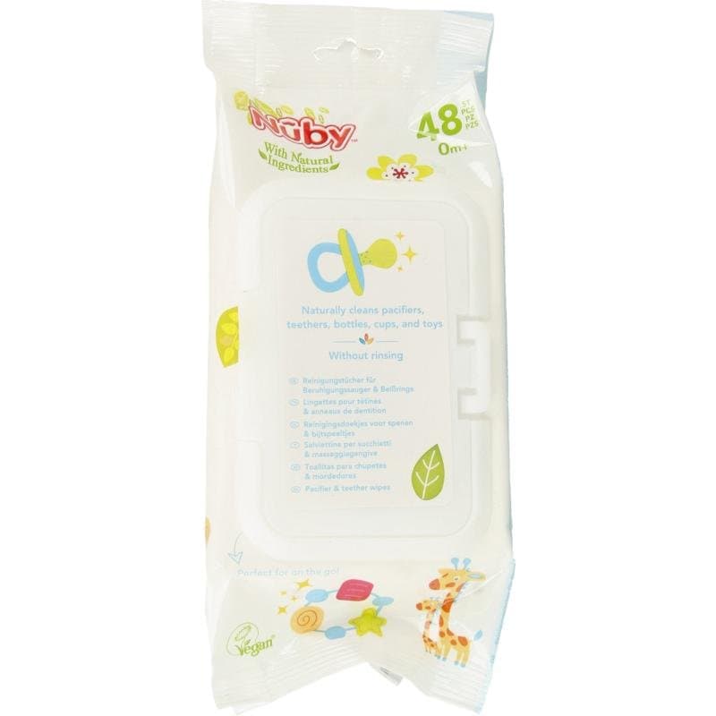 Nuby Fopspeen+bijtringdoekjes 48st